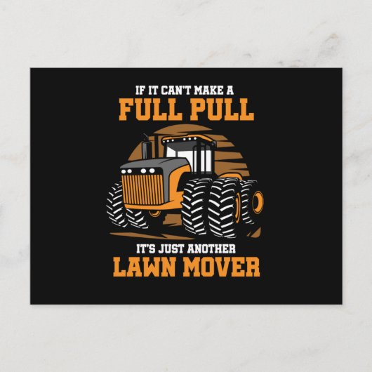 Tractor Puller Agriculturist Tractor Pulling If It Postkarte (Vorderseite)