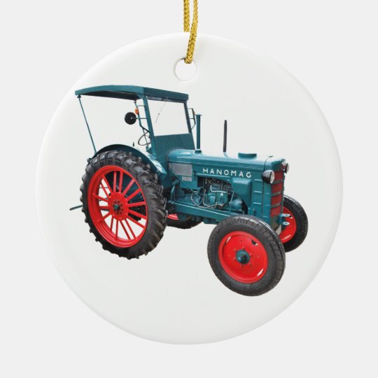 Tractor Rundes Keramik Ornament