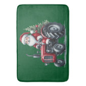 Tractor Santa Bath Mat Badematte (Vorderseite Vertikal)