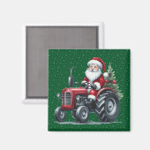 Tractor Santa Magnet (Vorderseite/Rückseite)