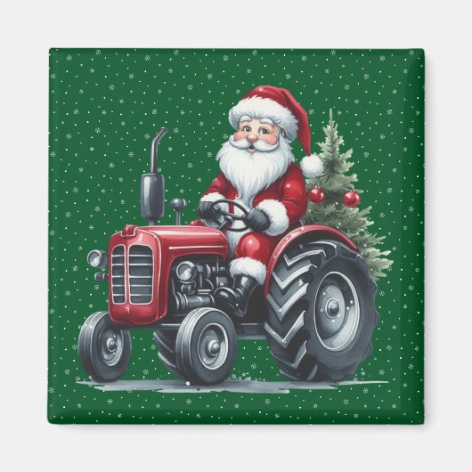 Tractor Santa Magnet (Vorne)