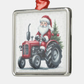 Tractor Santa Ornament Aus Metall (Links)