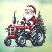 Tractor Santa Window Fensteraufkleber (Blatt 3)