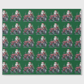 Tractor Santa Wrapping Paper Geschenkpapier (Flach)