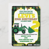 TRACTOR THEMA INVITE EINLADUNG (Vorderseite)