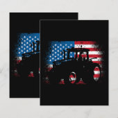 Tractor USA Flag Design für patriotischen Bauer (Vorne/Hinten)