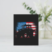 Tractor USA Flag Design für patriotischen Bauer (Stehend Vorderseite)