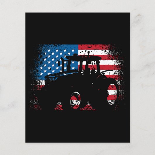 Tractor USA Flag Design für patriotischen Bauer (Vorderseite)
