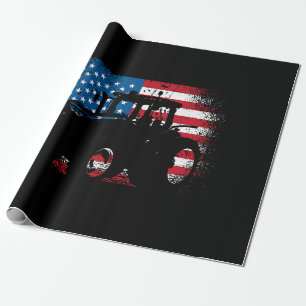 Tractor USA Flag Design für patriotischen Bauer Geschenkpapier