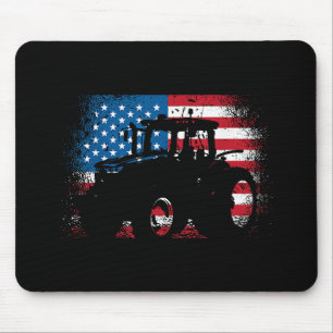Tractor USA Flag Design für patriotischen Bauer Mousepad