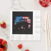 Tractor USA Flag Design für patriotischen Bauer Serviette (Beispiel)