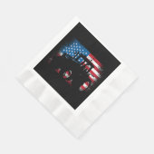 Tractor USA Flag Design für patriotischen Bauer Serviette (Ecke)