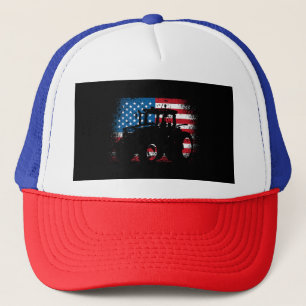 Tractor USA Flag Design für patriotischen Bauer Truckerkappe