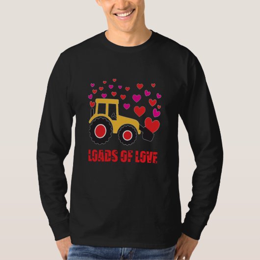 Tractor Valentine day for kids classroom loads of T-Shirt (Vorderseite)