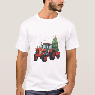 Tractor Weihnachtsbeleuchtung Tractor Weihnachten  T-Shirt
