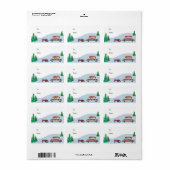 Tractor Weihnachtsgeschenk-Etikett Adressaufkleber (Vorne)