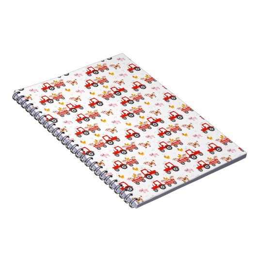 Tractor With Farm Animals Notizblock (Rechte Seite)