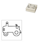 Tractor Wood Art Briefmarke Gummistempel (Stempel)