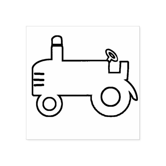 Tractor Wood Art Briefmarke Gummistempel (Prägung)