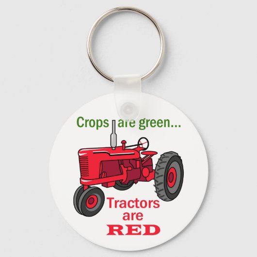 Tractors Are Red Schlüsselanhänger (Vorderseite)