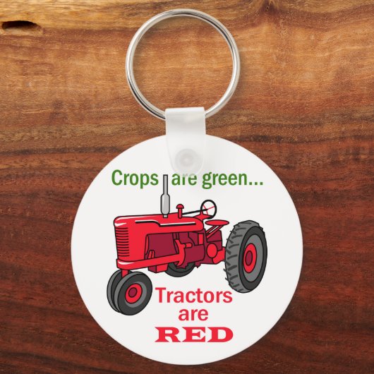 Tractors Are Red Schlüsselanhänger (Vorderseite)