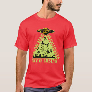 Tractorstrahl auf Halloween-Freund T-Shirt
