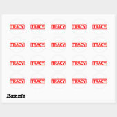 Tracy-Briefmarke Runder Aufkleber (Blatt)