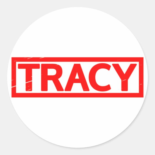 Tracy-Briefmarke Runder Aufkleber (Vorderseite)