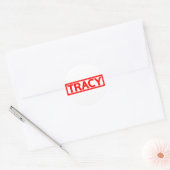 Tracy-Briefmarke Runder Aufkleber (Umschlag)