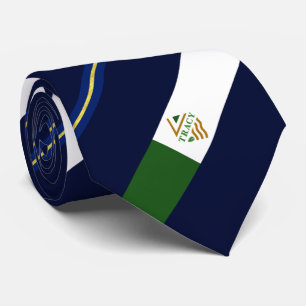 Tracy City (Kalifornien) Stadtflagge Neck Tie Krawatte