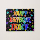 "TRACY" First Name, Fun "HAPPY BIRTHDAY" Puzzle (Horizontal)