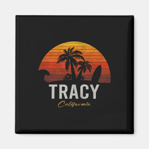 Tracy Kalifornien Retro Surfer Vintage Strand  Magnet