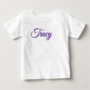 Tracy Mädchenname in Lila, Baby T-shirt