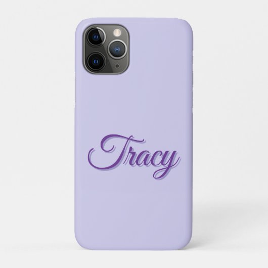 Tracy Mädchenname in Lila, Case-Mate iPhone Hülle (Rückseite)