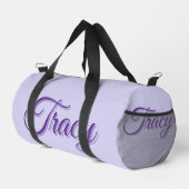 Tracy Mädchenname in Lila, Duffle Bag (Rechte Ecke)