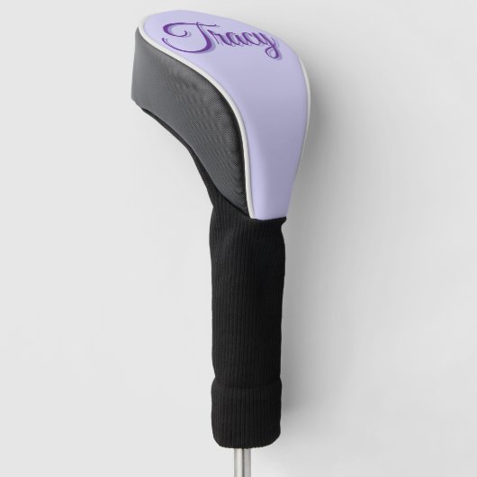 Tracy Mädchenname in Lila, Golf Headcover (angewinkelt)