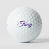 Tracy Mädchenname in Lila, Golfball (Vorderseite)