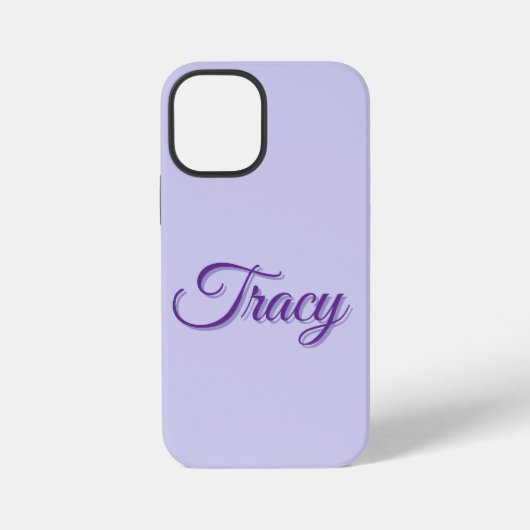Tracy Mädchenname in Lila, iPhone Hülle (Rückseite)