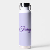 Tracy Mädchenname in Lila, Trinkflasche (Vorne)