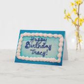 Tracy's Geburtstagskuchen 2016 Karte (Gelbe Blume)