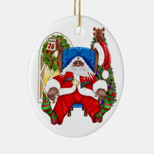 Tracy's müde Santa Keramik Ornament (Rechts)