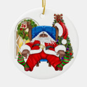 Tracy's müde Santa Keramik Ornament (Vorne)