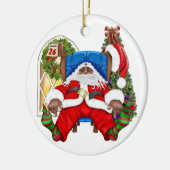 Tracy's müde Santa Keramik Ornament (Links)