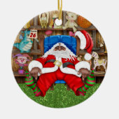 Tracy's müde Santa Keramikornament (Vorne)