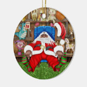 Tracy's müde Santa Keramikornament (Links)