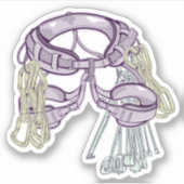 Trad Klettergurt und Ausrüstung Aufkleber (Vorderseite)