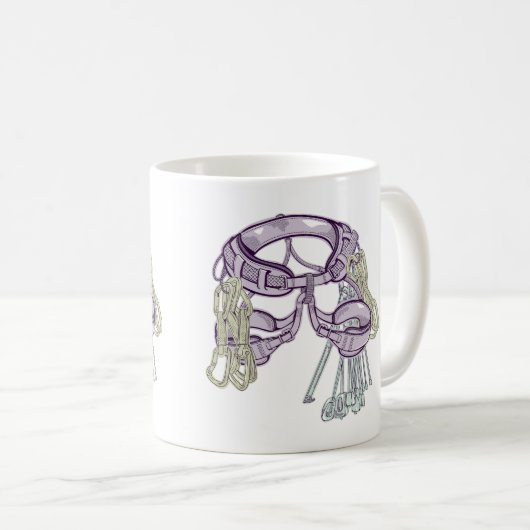 Trad Klettergurt und Ausrüstung Kaffeetasse (VorderseiteRechts)