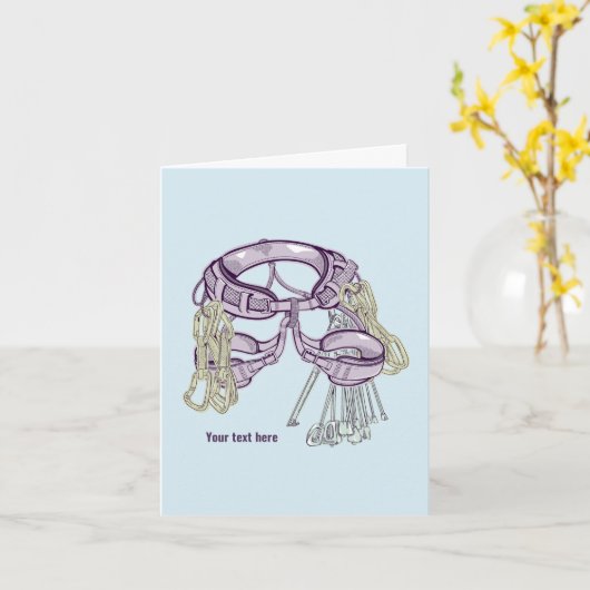 Trad Klettergurt und Ausrüstung Karte (Gelbe Blume)