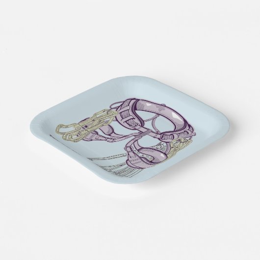 Trad Klettergurt und Ausrüstung Pappteller (Gewinkelt)