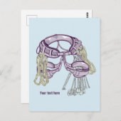 Trad Klettergurt und Ausrüstung Postkarte (Vorne/Hinten)